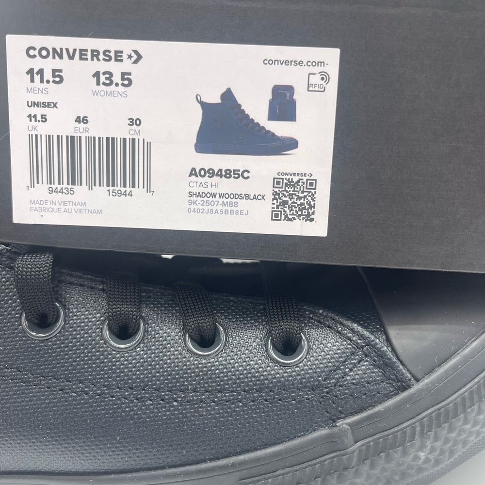 Converse Black High-Top Men's A09485C
CTAS HI
SHADOW WOODS/BLACK Sneakers - Picture 16 of 16